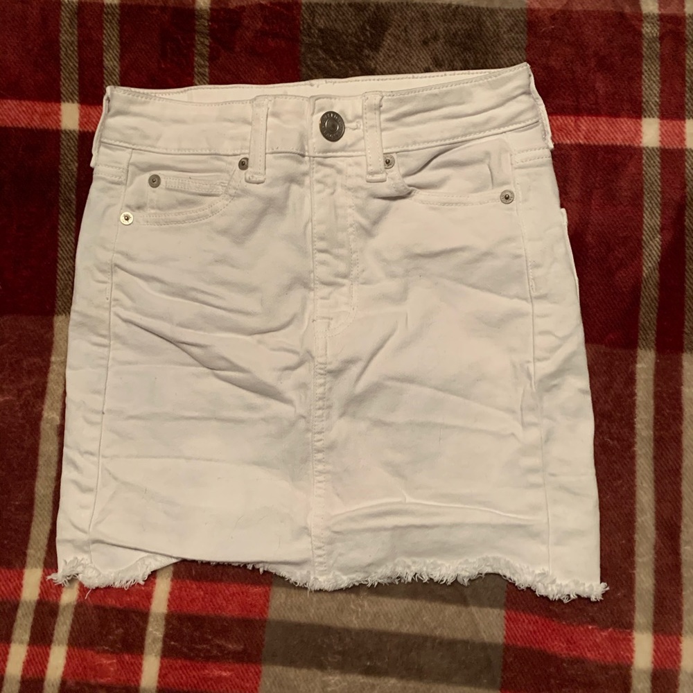 AEO White Hi Rise Mini Skirt - Picture 7 of 12